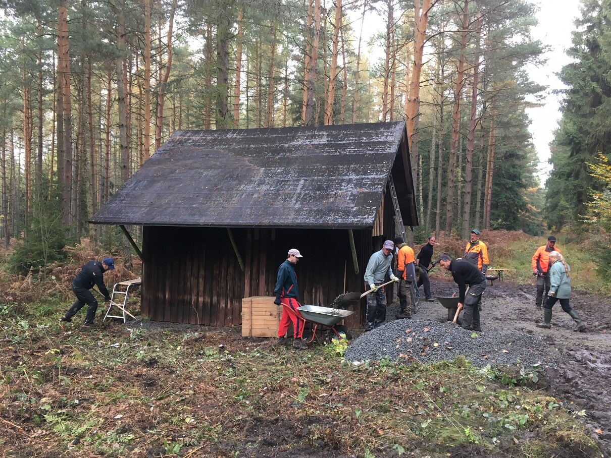 Gruppe beim Arbeitseinsatz